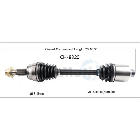 Surtrack Axle Cv Axle Shaft, Ch-8320 CH-8320